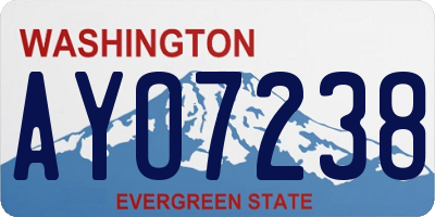 WA license plate AYO7238