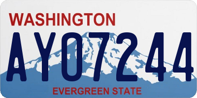 WA license plate AYO7244