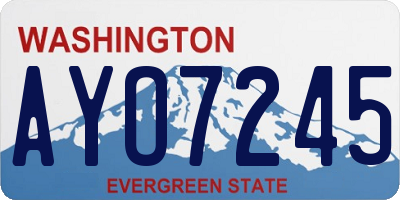 WA license plate AYO7245