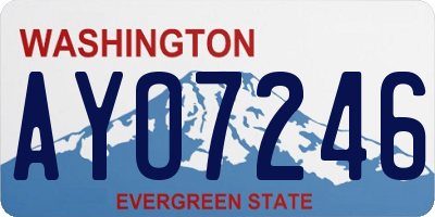WA license plate AYO7246
