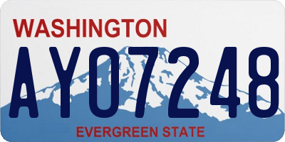 WA license plate AYO7248