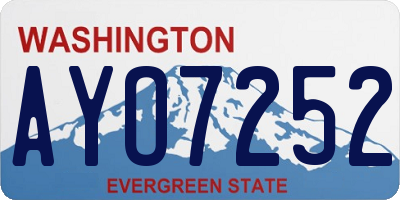 WA license plate AYO7252