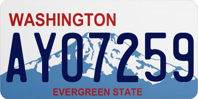 WA license plate AYO7259