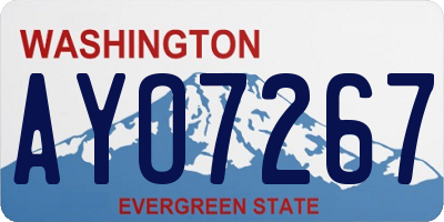 WA license plate AYO7267
