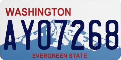 WA license plate AYO7268