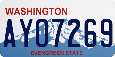 WA license plate AYO7269
