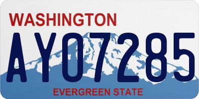 WA license plate AYO7285