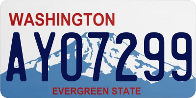 WA license plate AYO7299