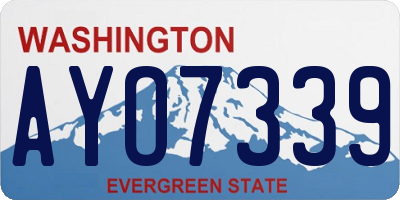 WA license plate AYO7339