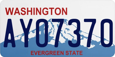 WA license plate AYO7370