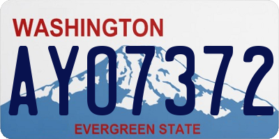 WA license plate AYO7372