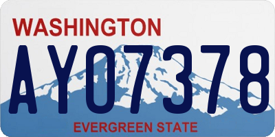 WA license plate AYO7378