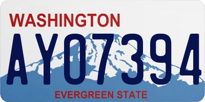 WA license plate AYO7394