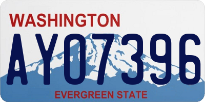 WA license plate AYO7396