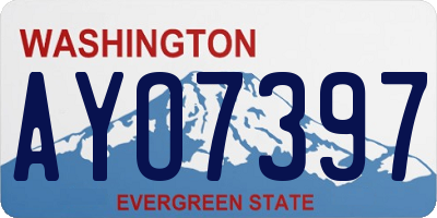 WA license plate AYO7397