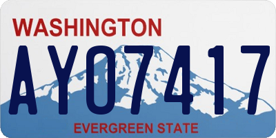WA license plate AYO7417