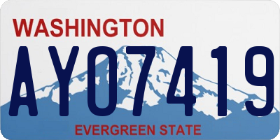 WA license plate AYO7419