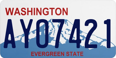 WA license plate AYO7421
