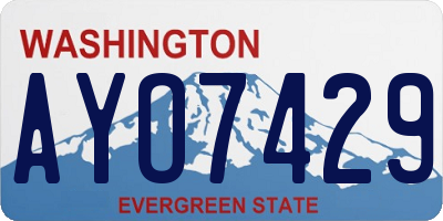 WA license plate AYO7429