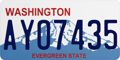 WA license plate AYO7435