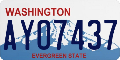WA license plate AYO7437