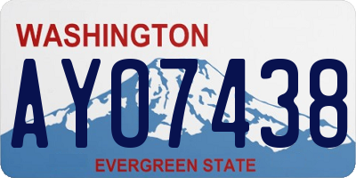 WA license plate AYO7438