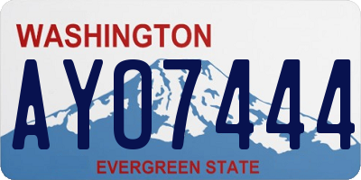 WA license plate AYO7444