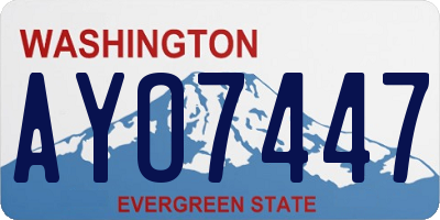 WA license plate AYO7447