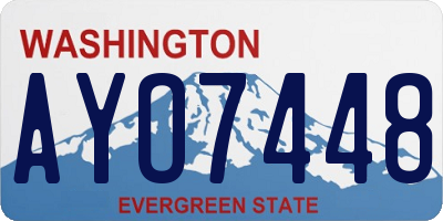 WA license plate AYO7448