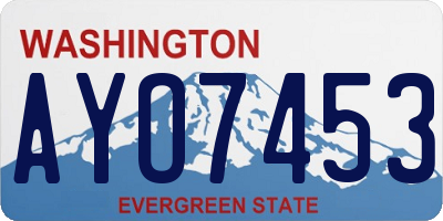 WA license plate AYO7453