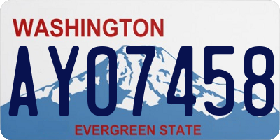 WA license plate AYO7458