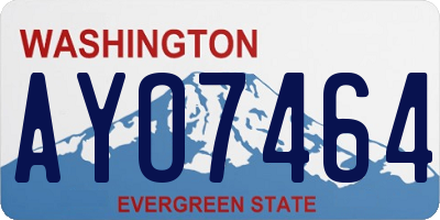 WA license plate AYO7464