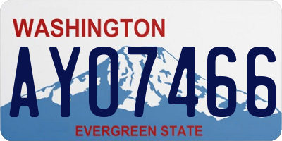 WA license plate AYO7466