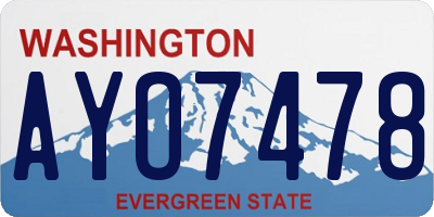WA license plate AYO7478