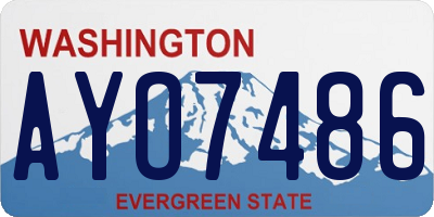WA license plate AYO7486
