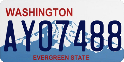 WA license plate AYO7488