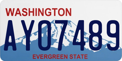 WA license plate AYO7489