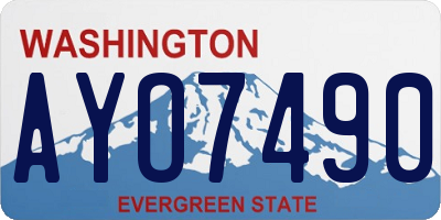 WA license plate AYO7490