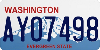WA license plate AYO7498