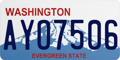 WA license plate AYO7506