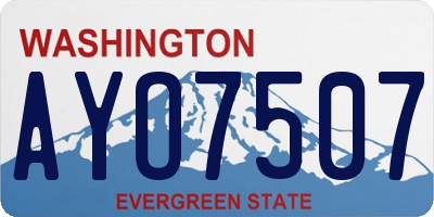 WA license plate AYO7507