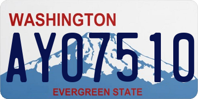 WA license plate AYO7510