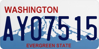 WA license plate AYO7515