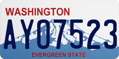 WA license plate AYO7523