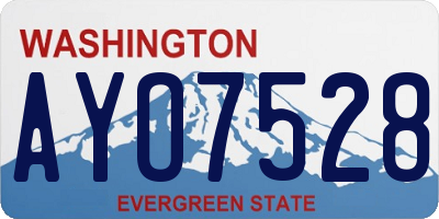 WA license plate AYO7528