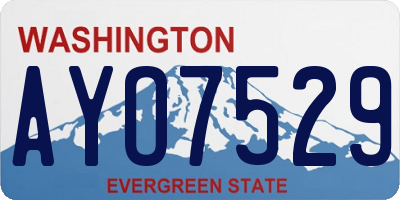 WA license plate AYO7529
