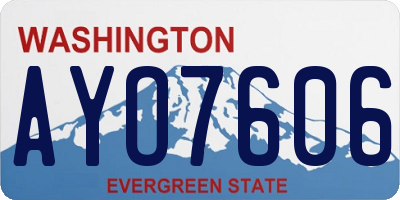 WA license plate AYO7606