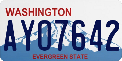 WA license plate AYO7642