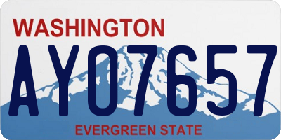 WA license plate AYO7657