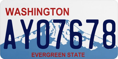 WA license plate AYO7678